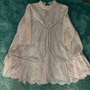 Zimmermann White Eyelet Lace Top